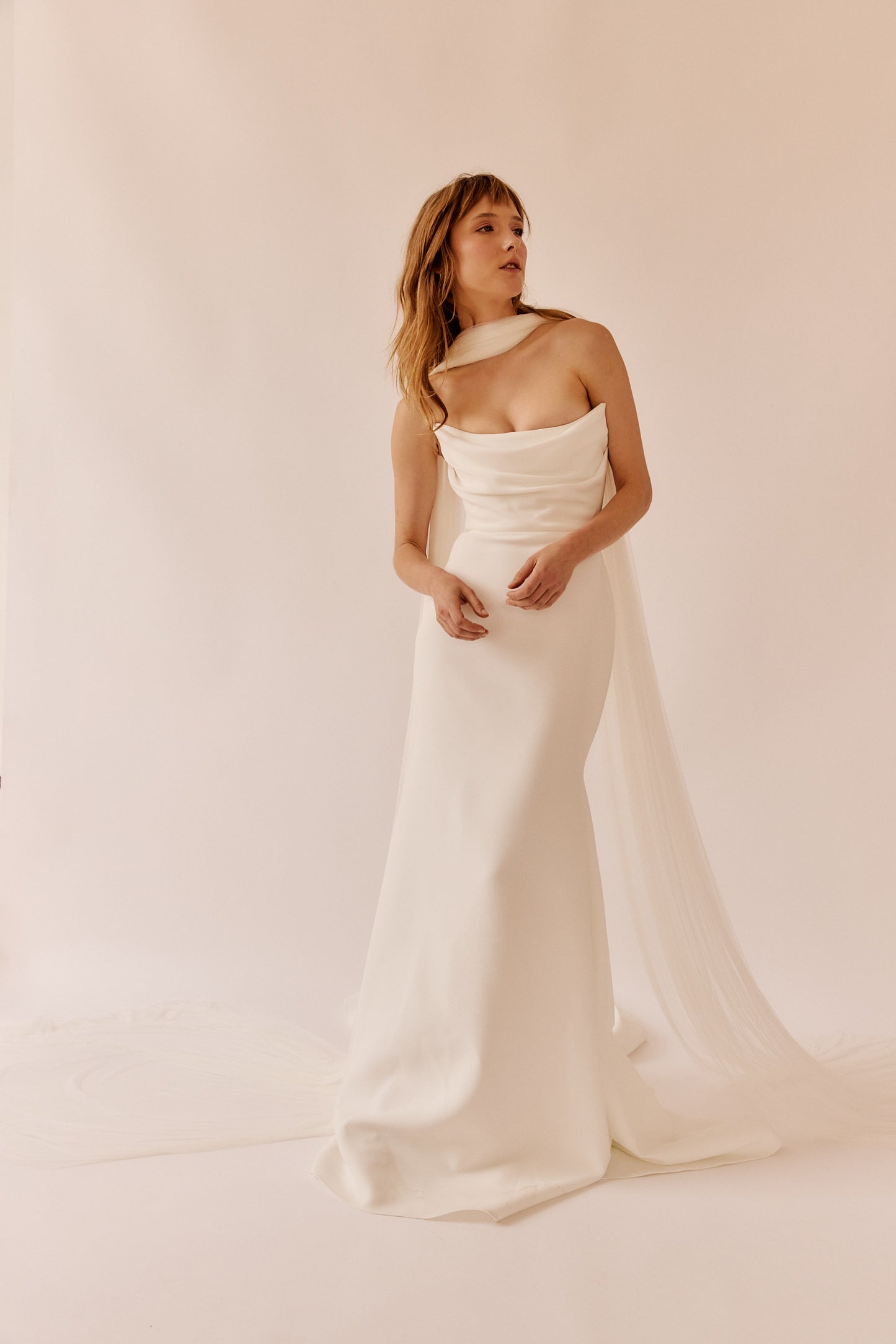 Charlotte Silk Tulle Bridal Scarf