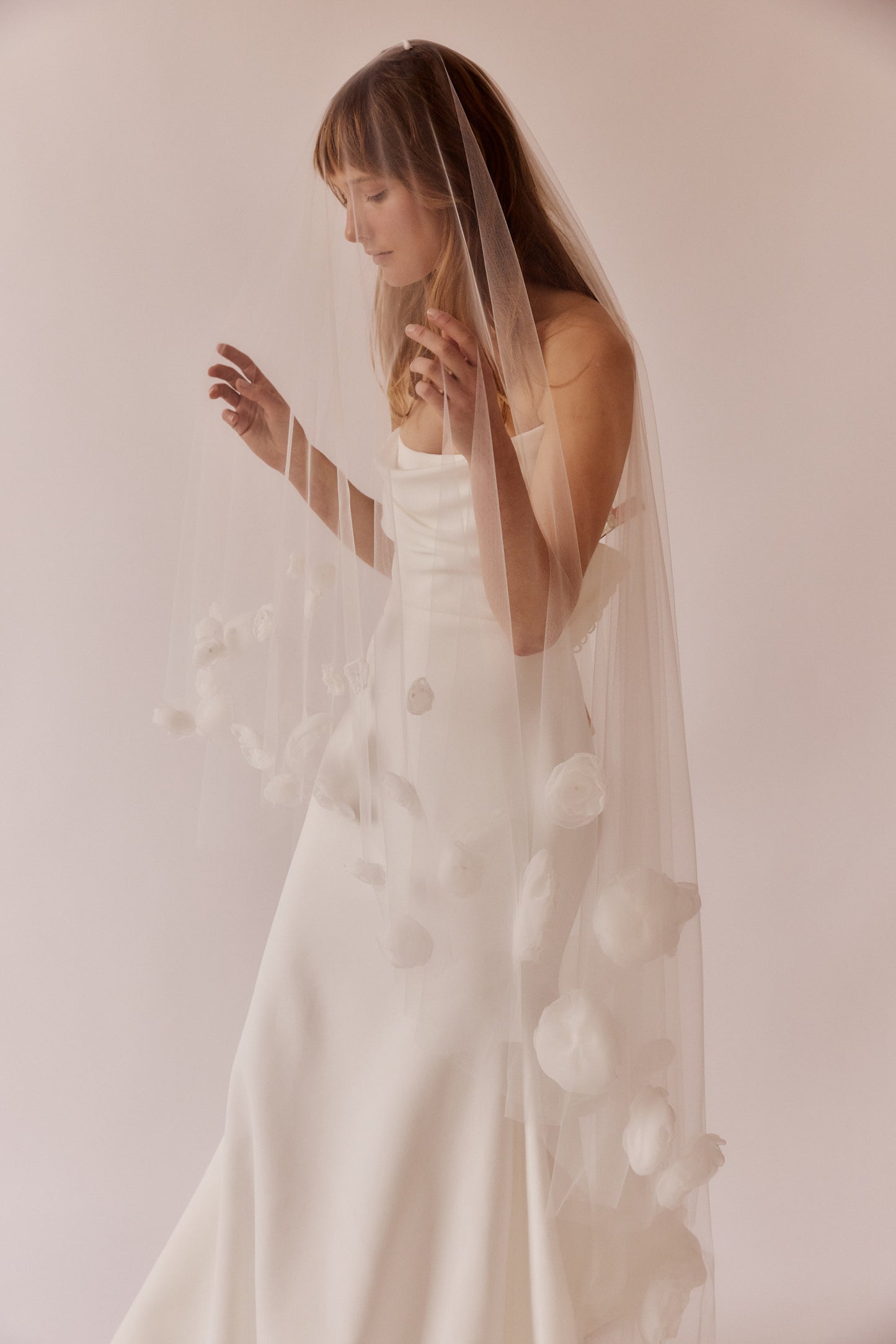 Jolene Organza Flower Tulle Veil
