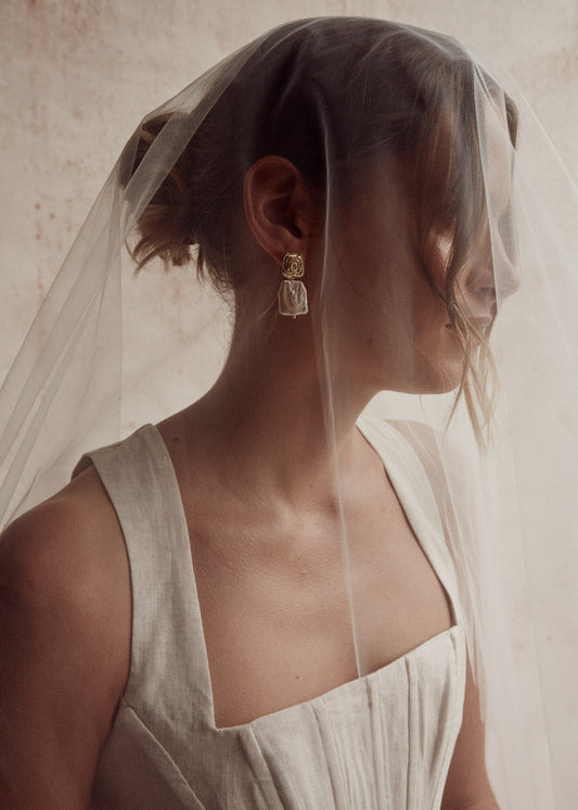 Pippa Vintage Style Pearl Earrings