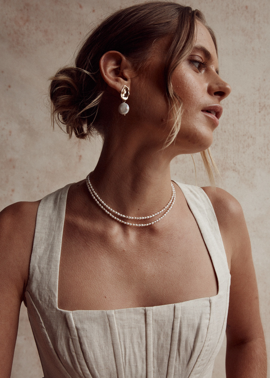Eliza Pearl Seed Necklace