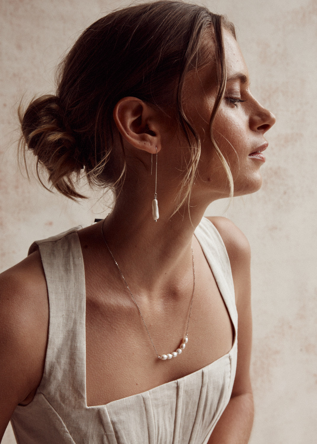 Rosemary Pearl Theader Earrings