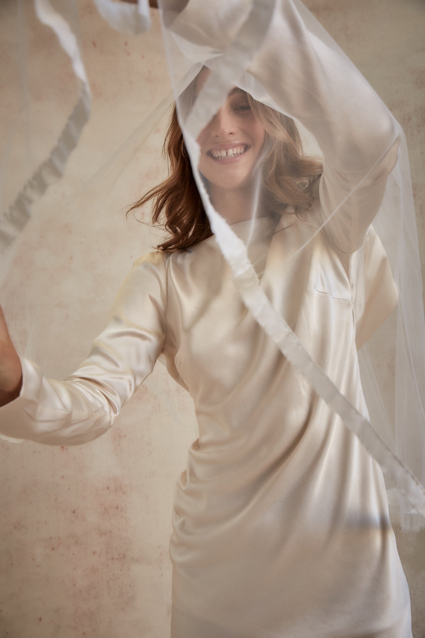 Veda Silk Trimmed Tulle Veil