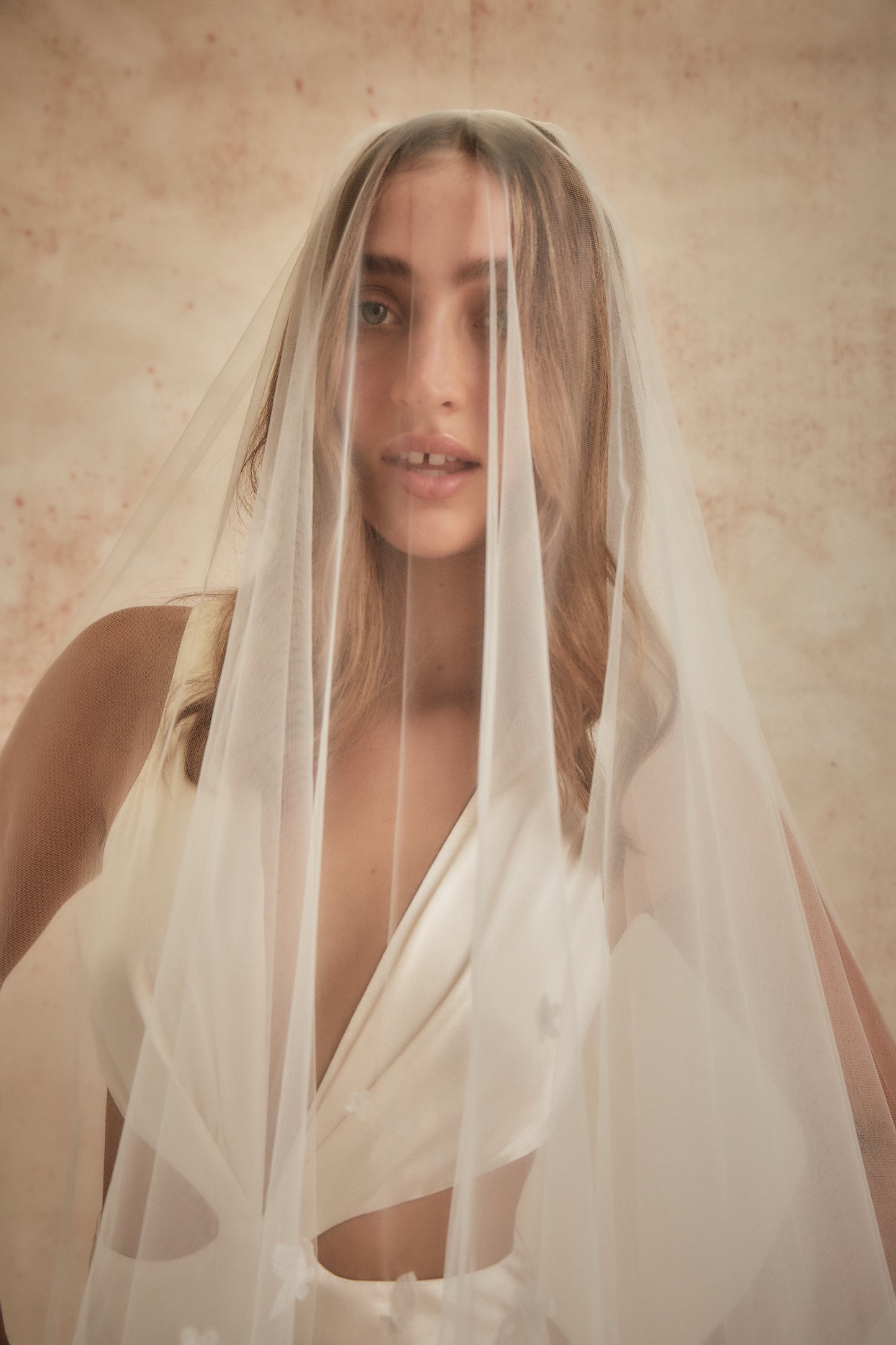 Sonia Tulle Veil with Floral Embroidery