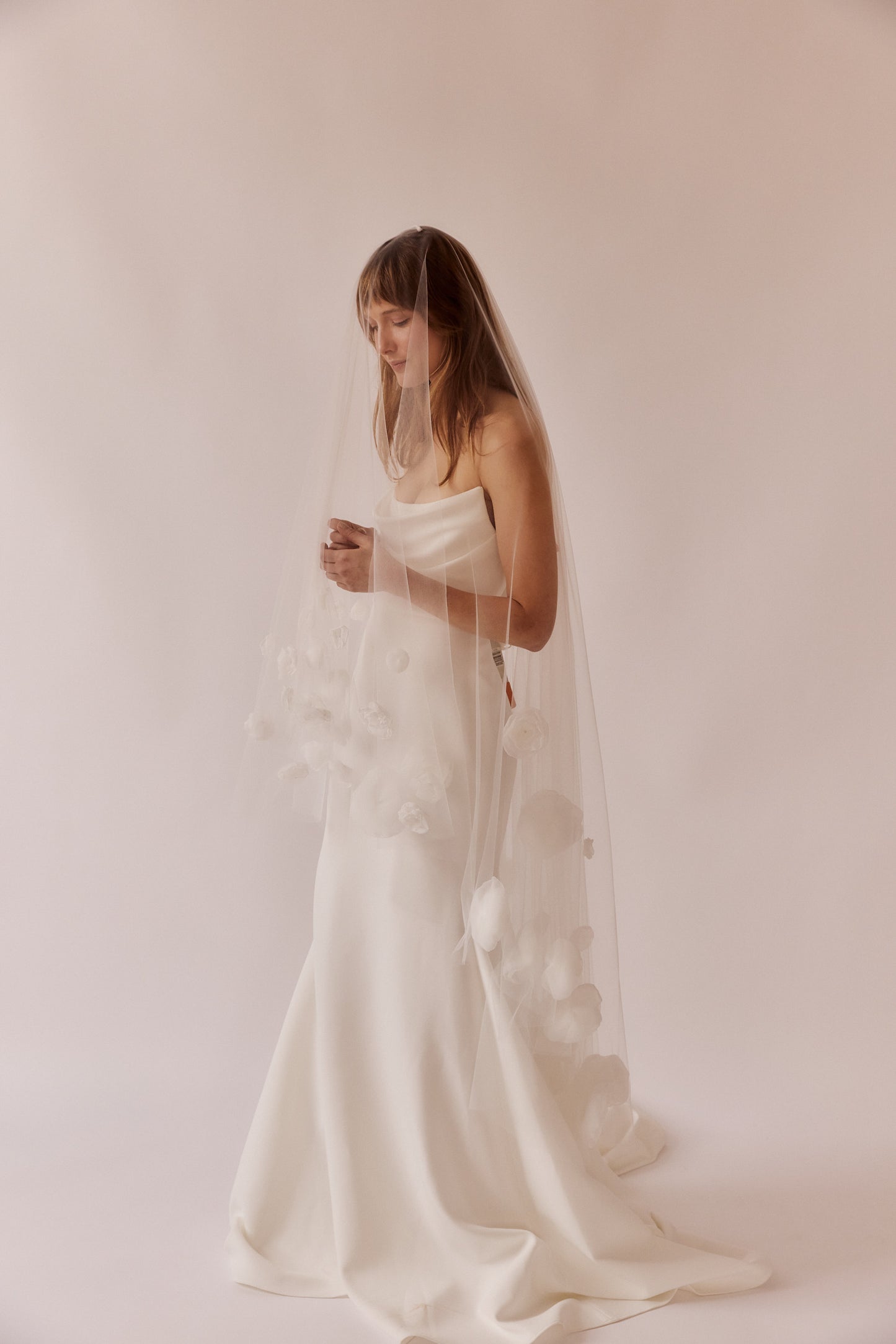 Jolene Organza Flower Tulle Veil