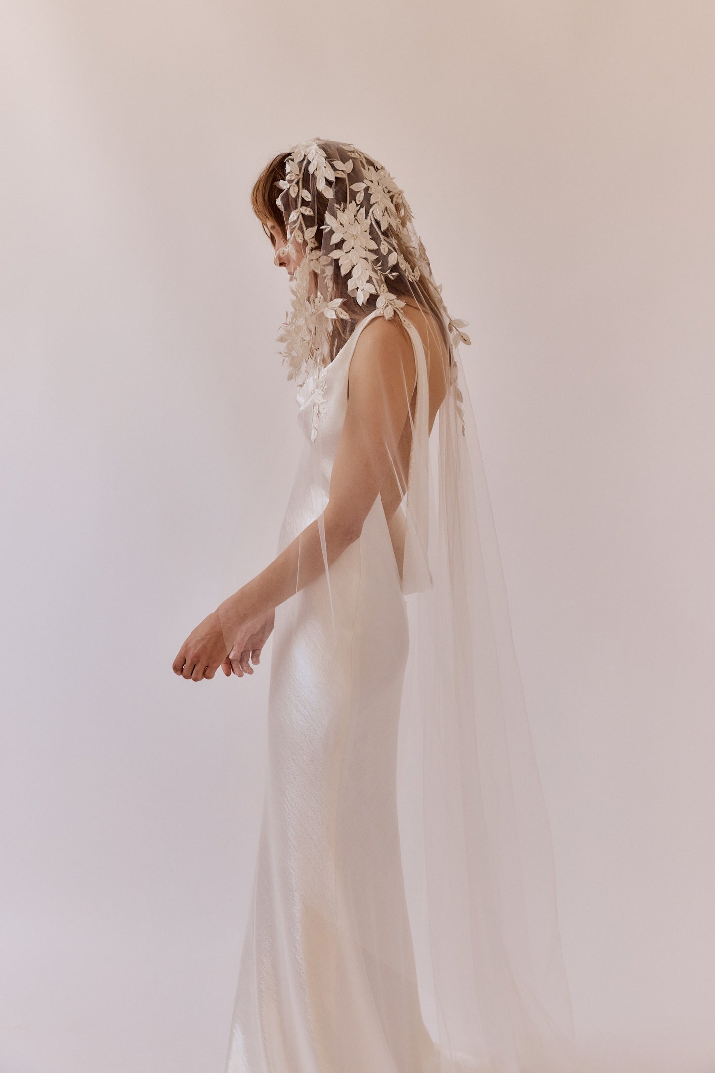 Enid Embellished Mantilla Veil