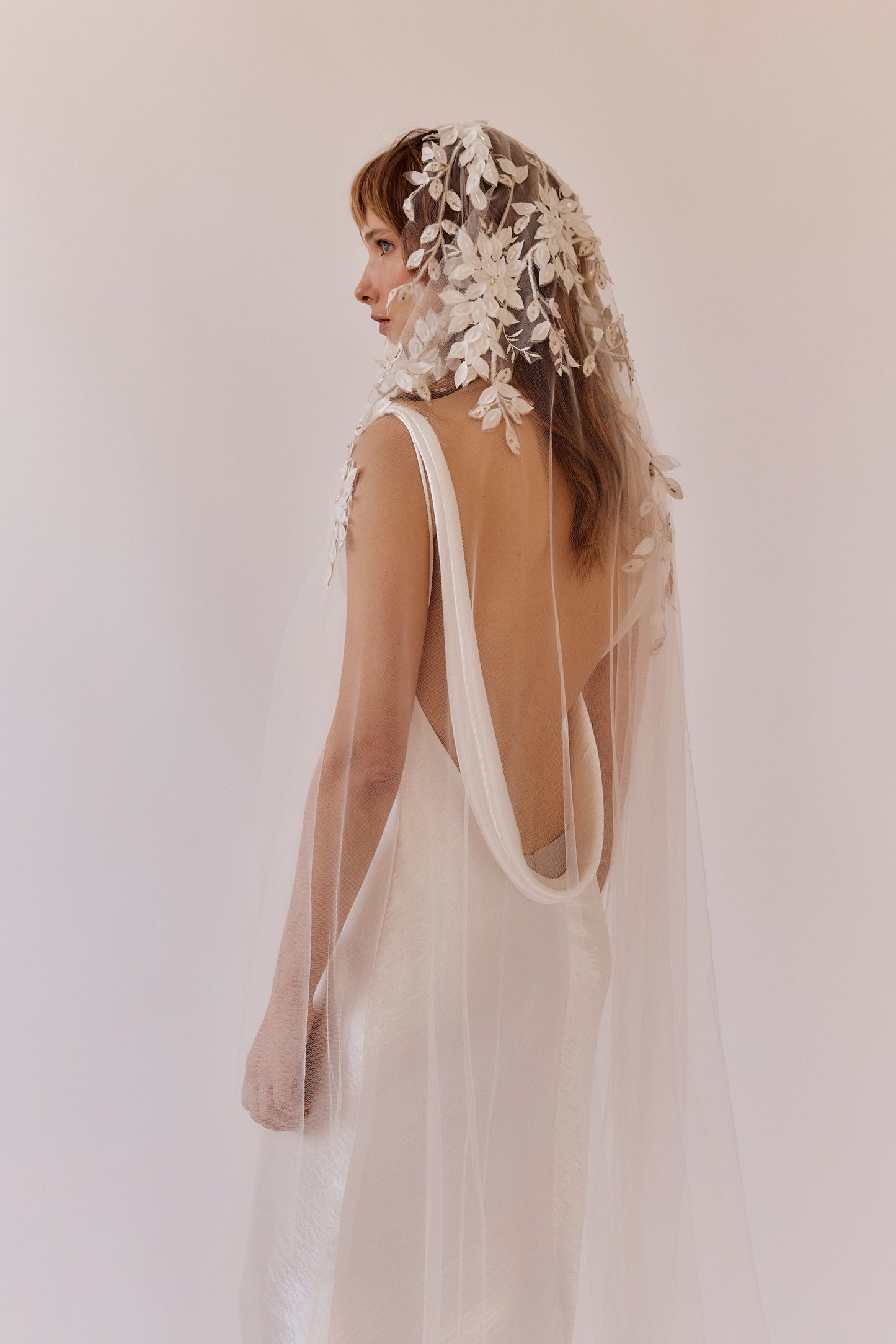 Enid Embellished Mantilla Veil