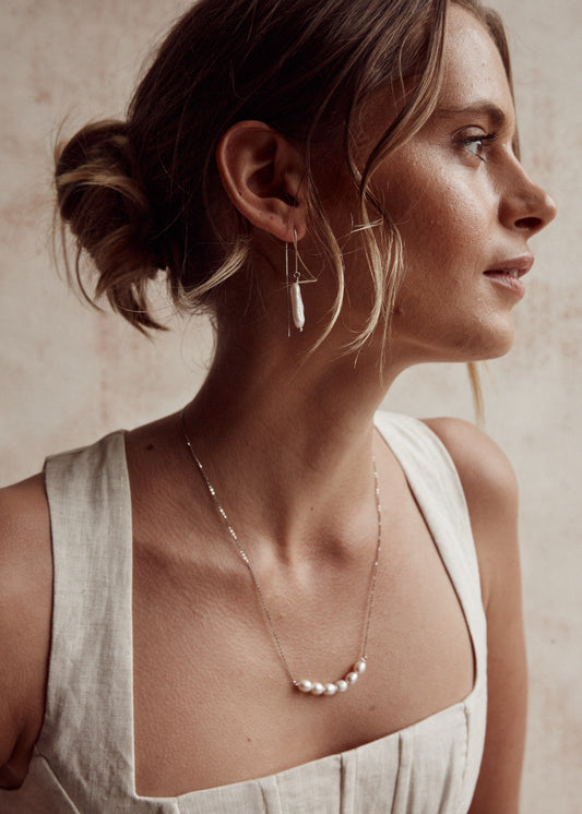 Rosemary Pearl Theader Earrings