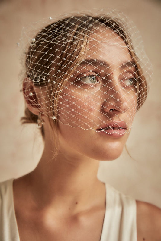 Phoebe Birdcage Veil